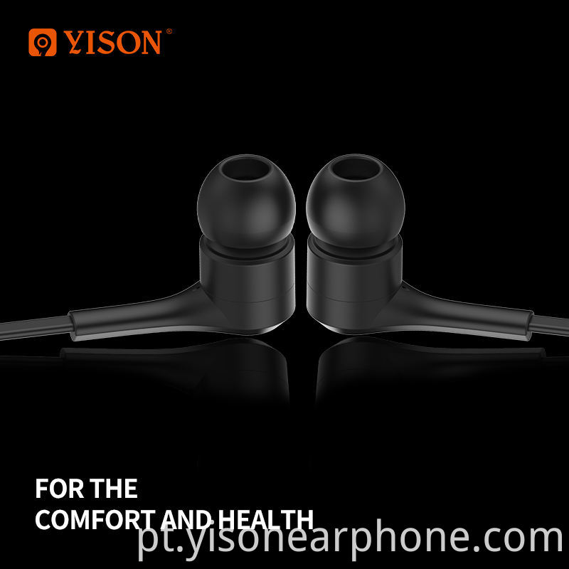 YISON D3 fone de ouvido com fio barato anti ruído fone de ouvido intra-auricular com microfone